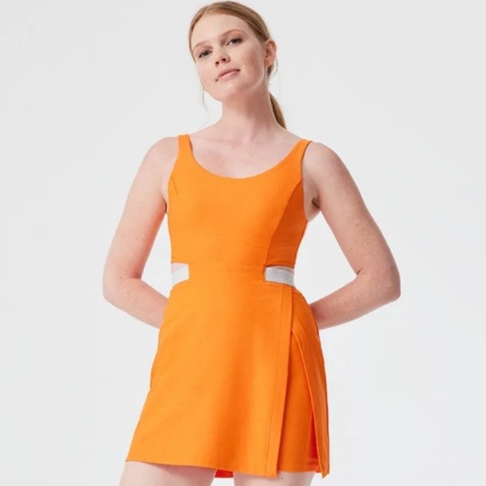 Outdoor Voices Court Dress in Tangerine M